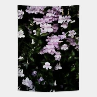 Trumpet Flowers Noir Tapestry