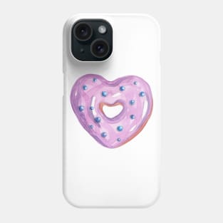 Blueberry heart donut Phone Case