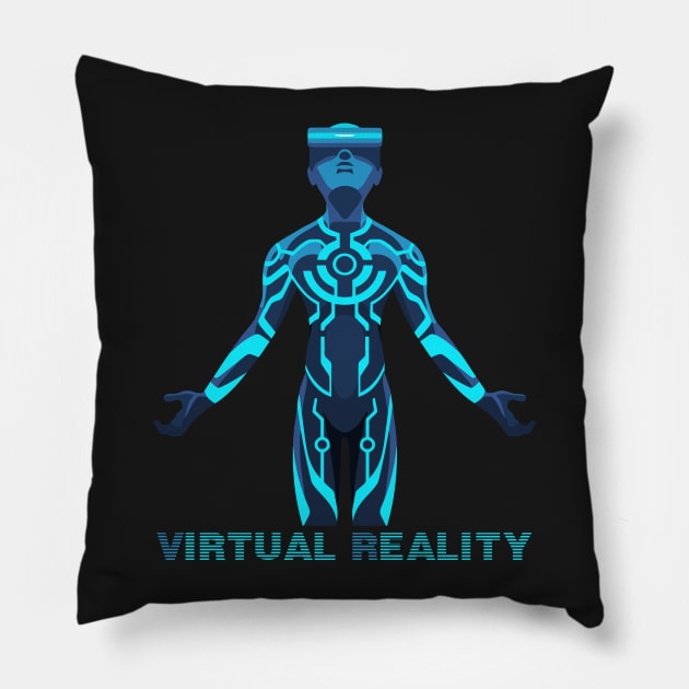 VIRTUAL REALITY Pillow by flightdekker