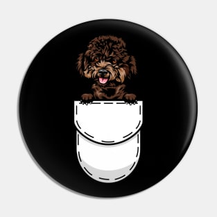 Poodle Pocket Dog Pin