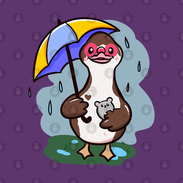 Rainy days duck by Jurassic Ink