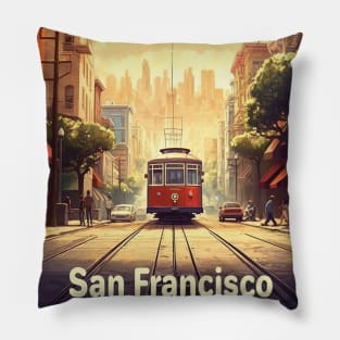 San Francisco, Travel poster Pillow