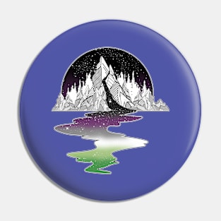 Aroace River LGBT Asexual Aromantic Pride Flag Pin