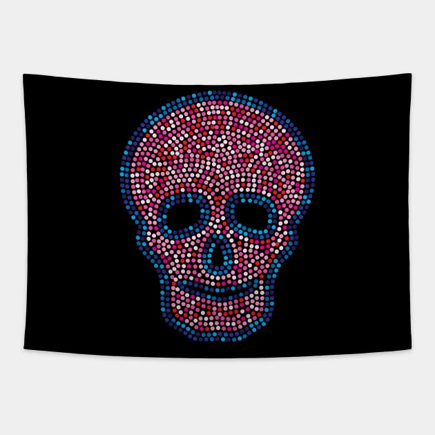 Candy Sequins Skull Tapestry by darezd