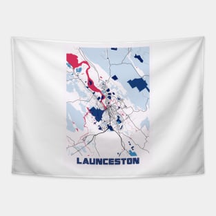 Launceston - Australia MilkTea City Map Tapestry