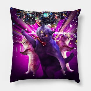 Disco Cat Rave Pillow