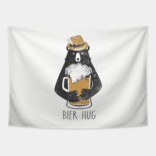 Funny Oktoberfest Bier Beer Bear Hug German Fun Party Tapestry