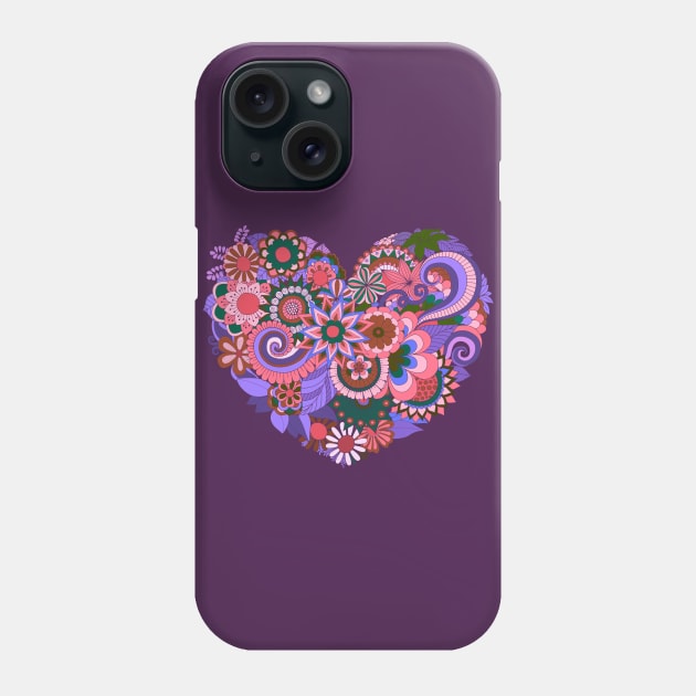 Pretty Pink and Purple Flower Design Phone Case by AlondraHanley