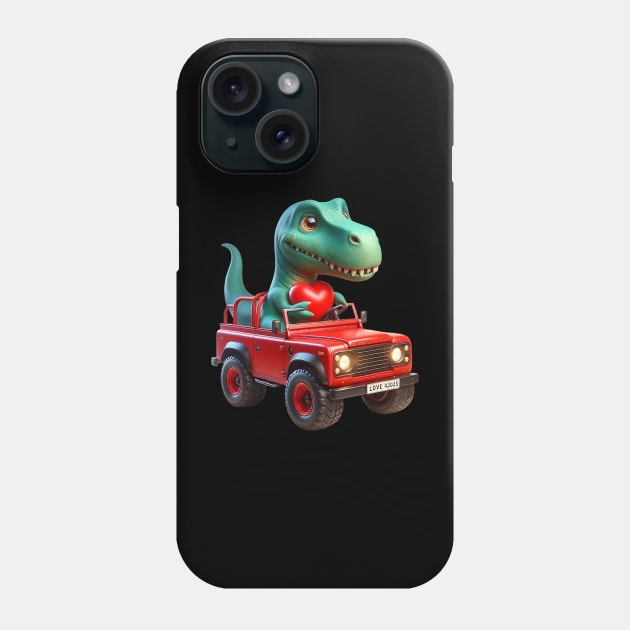 Rawrsome Dinosaur Clothing Saurus Rex Valentines Day Phone Case by Neldy