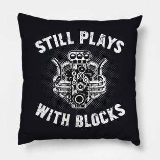 Still plays with Blocks Turboengine Cars Tuning Pillow