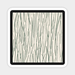 Pine Needles in the forest, cream and teal Magnet