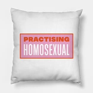 Practising Homosexual - Funny LGBT Meme Pillow