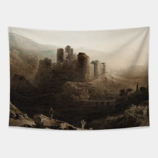 Moonlight - Chepstow Castle by John Martin Tapestry