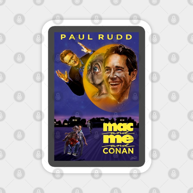 Mac and Me and Conan Magnet by Elizachadwickart 