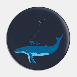 Whale Blue Pin