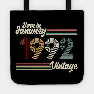 Vintage Born in January 1992 Tote