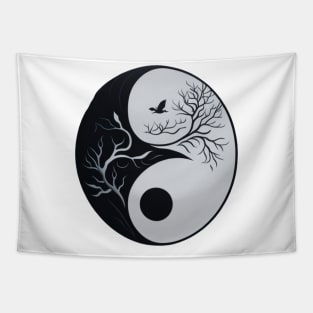 yin and yang symbol Tapestry