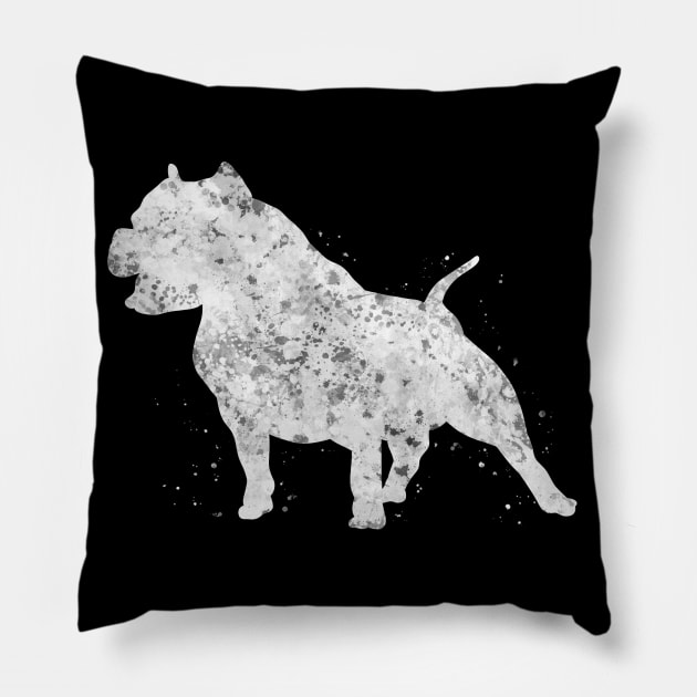 Pitbull Dog Pillow by Yahya Art