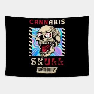 Cannabis skull Tapestry
