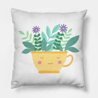 Flowers in a teacup Pillow