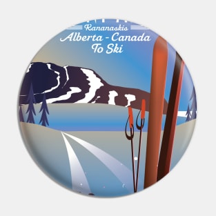 Mount Allan, Kananaskis, Alberta, Canada ski Pin