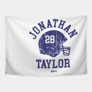 Jonathan Taylor Indianapolis Helmet Font Tapestry