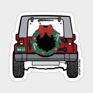 Santa's New Ride, Christmas Jeep © GraphicLoveShop Magnet