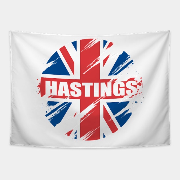 Hastings British Flag England UK Britain Union Jack Tapestry by Jas-Kei Designs