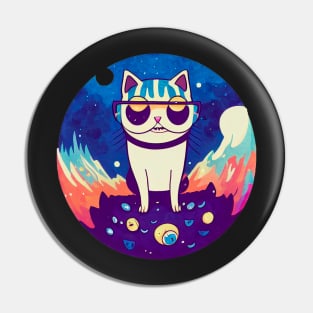 Cat sticker styles Galaxy Pin