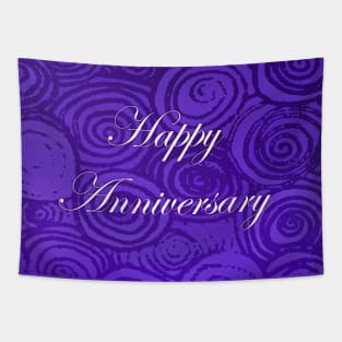 Anniversary Swirls Purple Tapestry