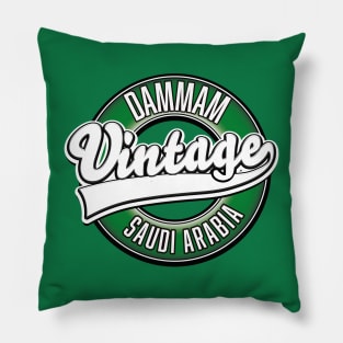 Dammam saudi arabia vintage logo Pillow