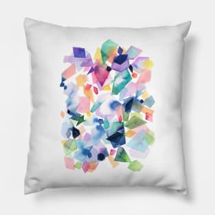 Crystals and Gems Watercolor Pillow