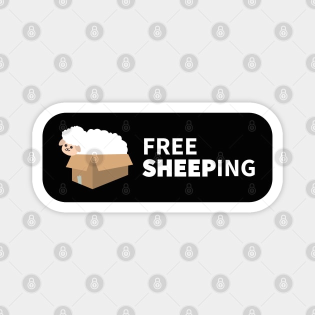 Free Shipping Sheep | Funny Pun | Gift ideas Magnet by Fluffy-Vectors