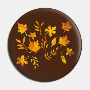 Watercolor Autumn Leaves Pin