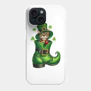 Bengal Cat Shoes For Patricks Day Phone Case