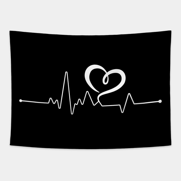 Heart Rate Or Heart Beat Tapestry by Kangina