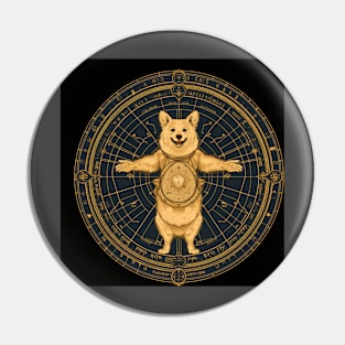 Vitruvian Corgi Pin