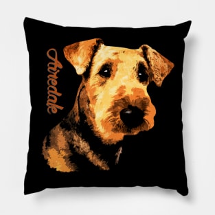 Airedale Terrier Portrait Pillow