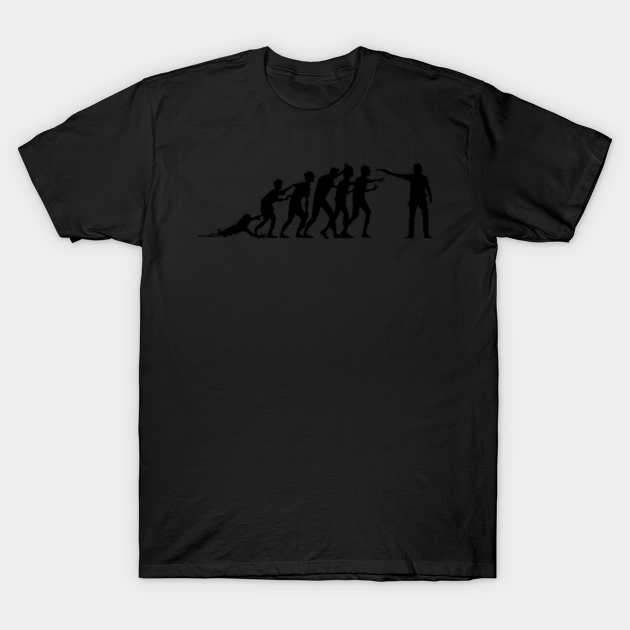 Halloween Zombie Evolution White Adult T-Shirt Halloween Zombie Evolution White Adult T-Shirt