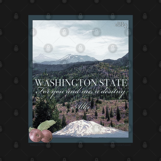 Washington State Poster Art by kimberlyjtphotoart