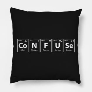 Confuse (Co-N-F-U-Se) Periodic Elements Spelling Pillow