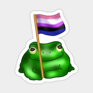 GenderFluid LGBTQ Frog Magnet