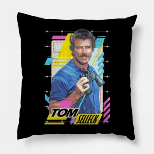 Tom Selleck Retro Vintage Pillow