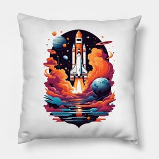 Space Shuttle Launch Vibes! Pillow