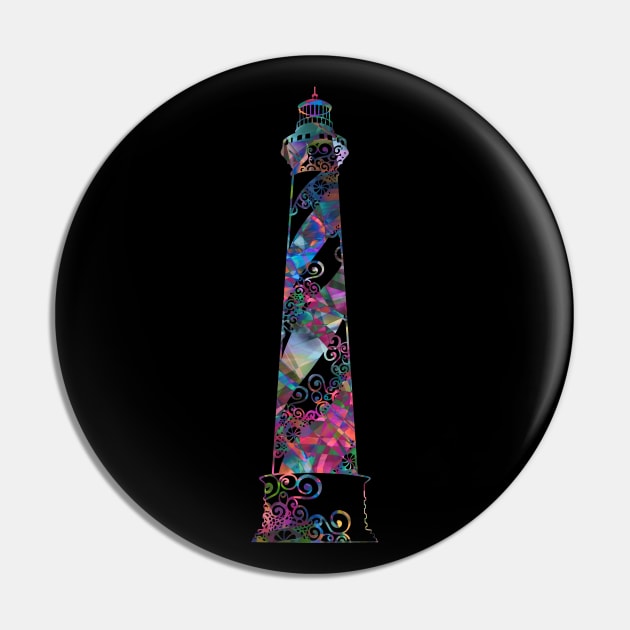 Lighthouse Mandala Magical Color Light Art Pin by Rosemarie Guieb Designs