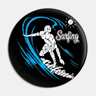 surfing california Pin