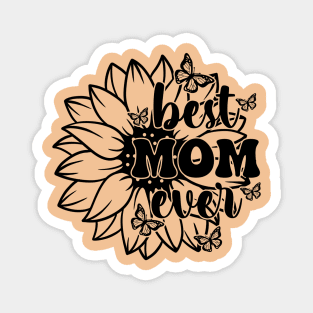 Best MOM ever Sunflower Vintage Mother's Day Magnet