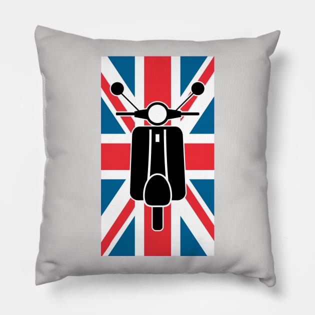 Brit Flag Scooter Pillow by Skatee