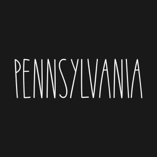 Pennsylvania Cute Minimalist Long Letters T-Shirt