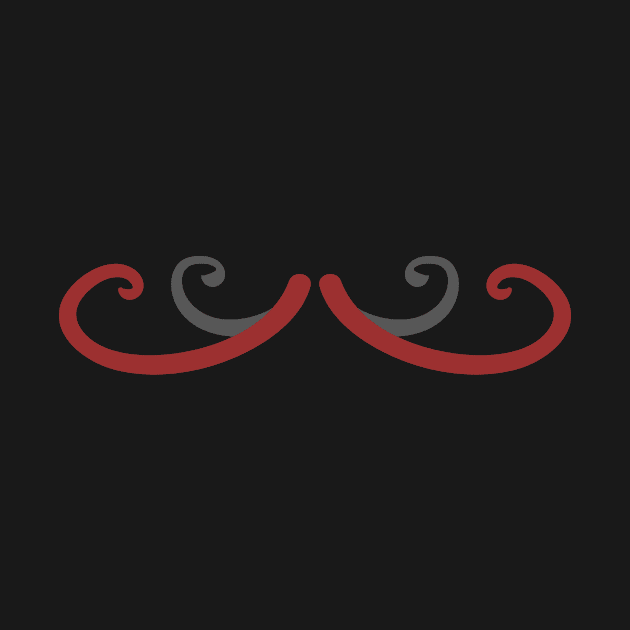 Mustache colored on Black by Mohsen Abbasi